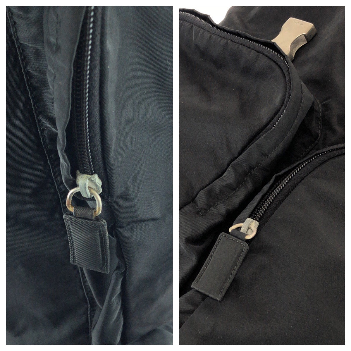 25472
PRADA プラダ テスート 三角ロゴプレート ブラック 黒 シルバー金具 ナイロン リュックサック バックパック メンズ ABP56