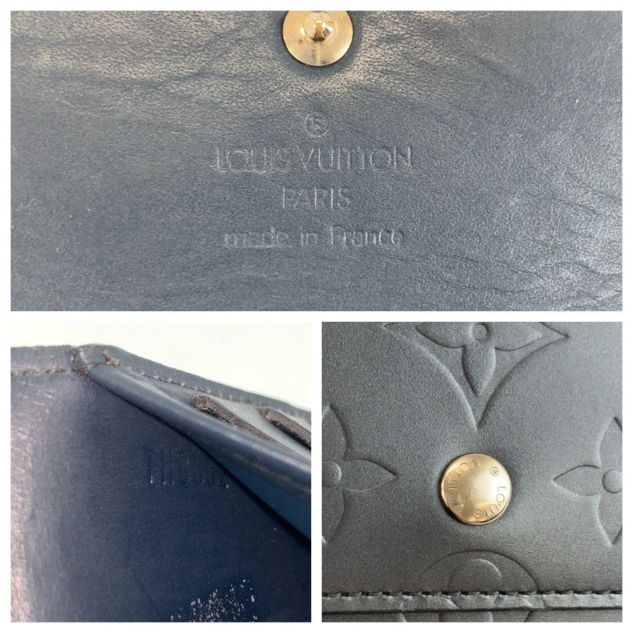 25474
LOUIS VUITTON ルイヴィトン モノグラムマット ポルトトレゾール インターナショナル ネイビー シルバー金具 レザー M65105 長財布 ロングウォレット メンズ ABP21