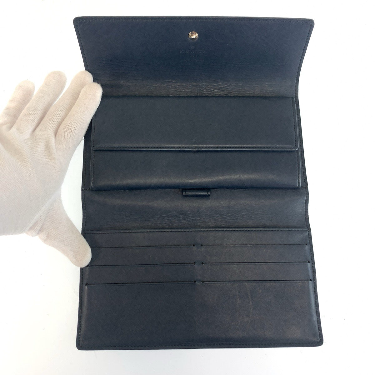 25474
LOUIS VUITTON ルイヴィトン モノグラムマット ポルトトレゾール インターナショナル ネイビー シルバー金具 レザー M65105 長財布 ロングウォレット メンズ ABP21
