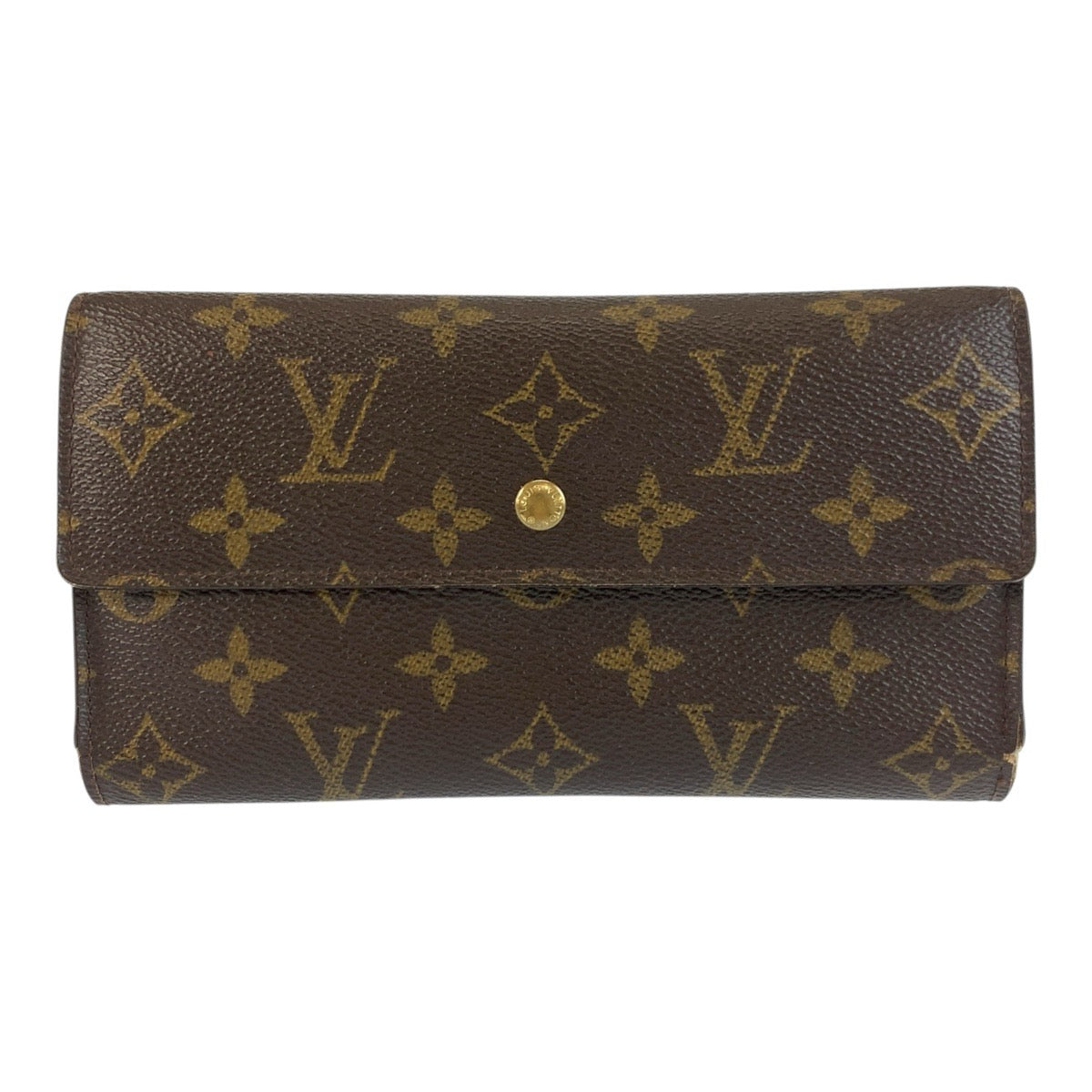 25475
LOUIS VUITTON ルイヴィトン モノグラム ポルトトレゾール インターナショナル ブラウン ゴールド金具 PVC M61215 長財布 ロングウォレット レディース AB14