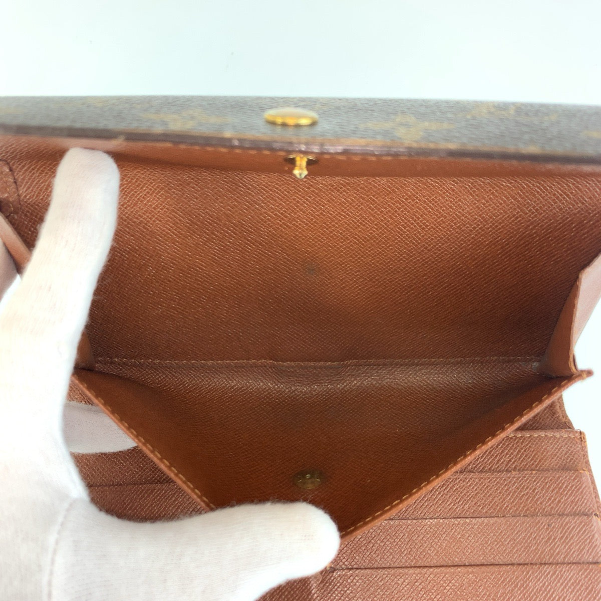 25475
LOUIS VUITTON ルイヴィトン モノグラム ポルトトレゾール インターナショナル ブラウン ゴールド金具 PVC M61215 長財布 ロングウォレット レディース AB14