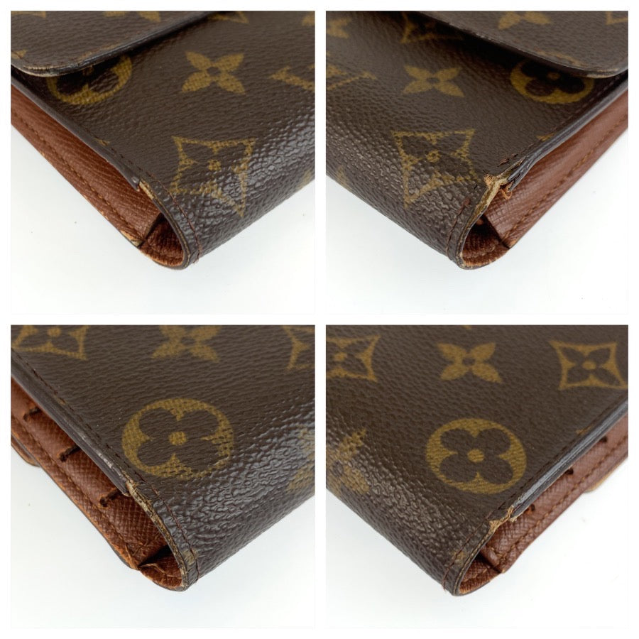 25475
LOUIS VUITTON ルイヴィトン モノグラム ポルトトレゾール インターナショナル ブラウン ゴールド金具 PVC M61215 長財布 ロングウォレット レディース AB14
