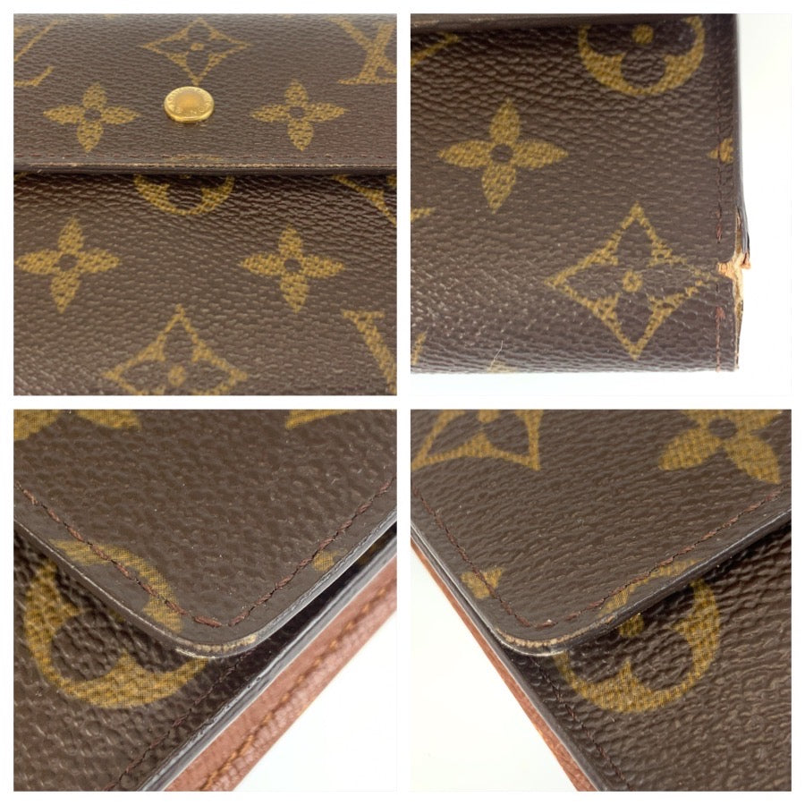 25475
LOUIS VUITTON ルイヴィトン モノグラム ポルトトレゾール インターナショナル ブラウン ゴールド金具 PVC M61215 長財布 ロングウォレット レディース AB14