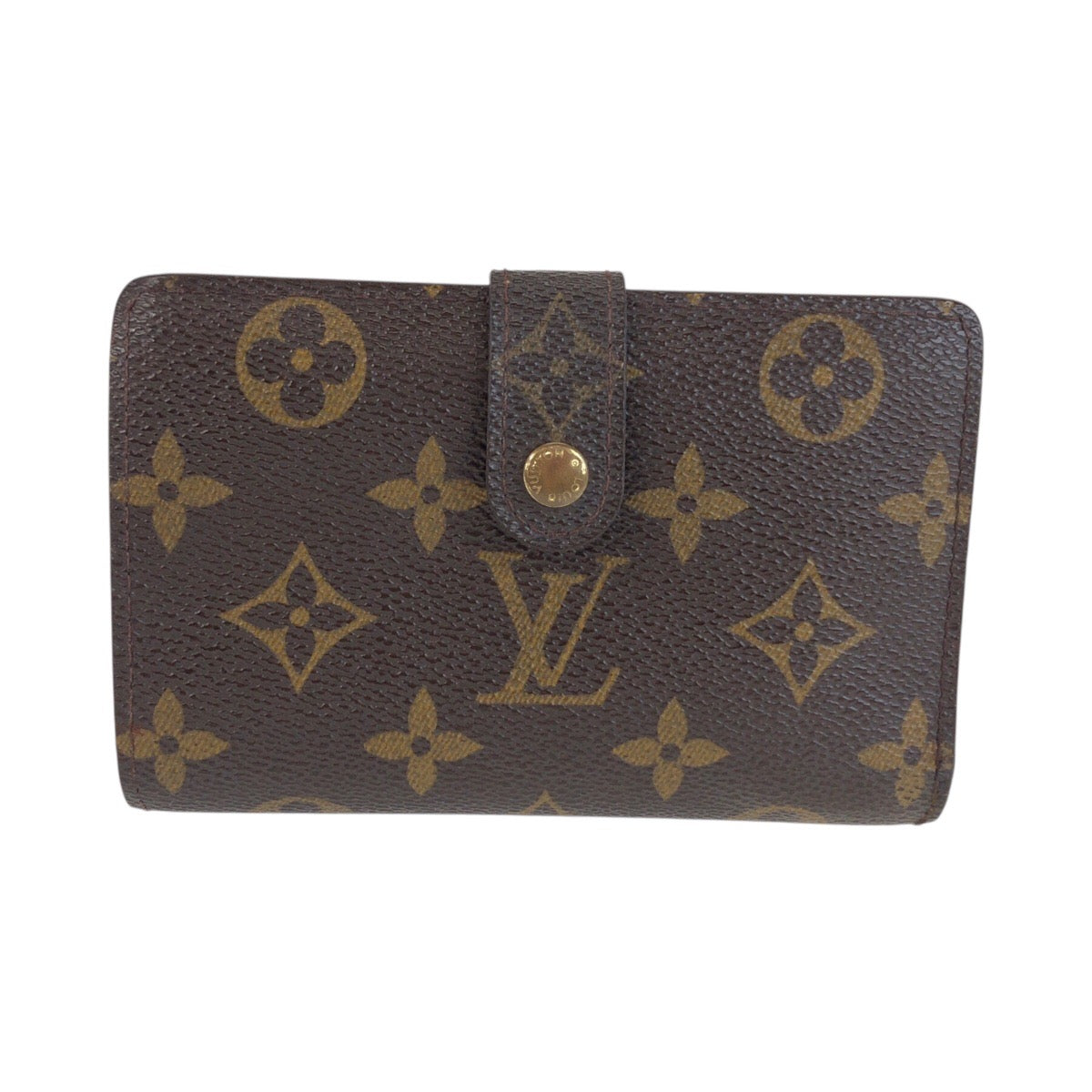 25476
LOUIS VUITTON ルイヴィトン モノグラム ポルトモネ・ビエ・ヴィエノワ ブラウン ゴールド金具 PVC M61663 折り財布 コンパクトウォレット レディース AB12