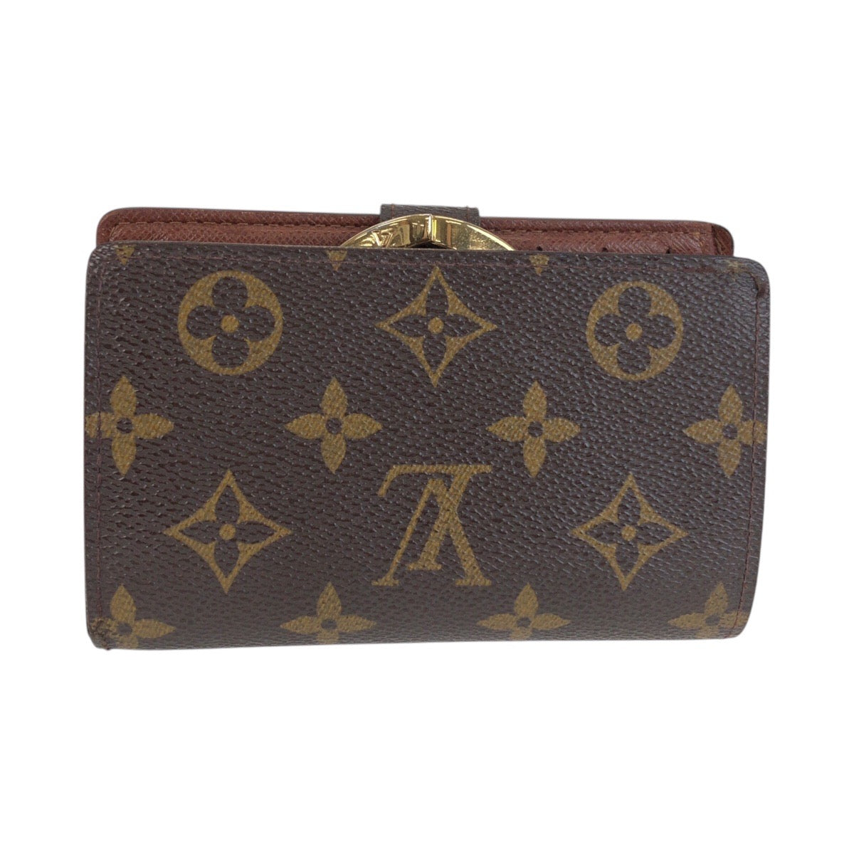 25476
LOUIS VUITTON ルイヴィトン モノグラム ポルトモネ・ビエ・ヴィエノワ ブラウン ゴールド金具 PVC M61663 折り財布 コンパクトウォレット レディース AB12