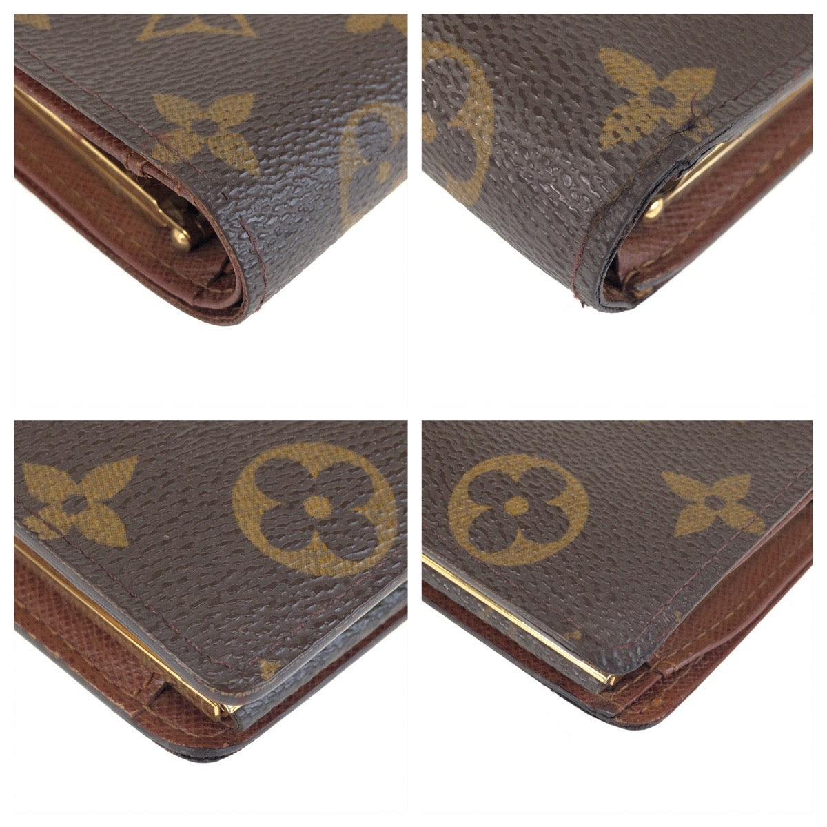 25476
LOUIS VUITTON ルイヴィトン モノグラム ポルトモネ・ビエ・ヴィエノワ ブラウン ゴールド金具 PVC M61663 折り財布 コンパクトウォレット レディース AB12