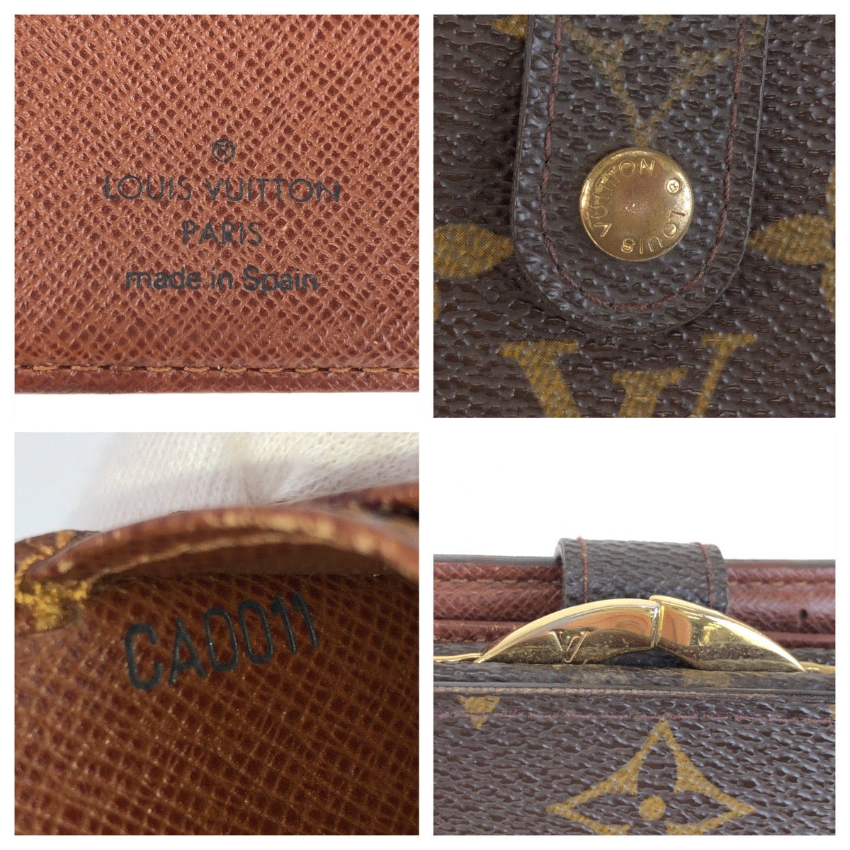 25476
LOUIS VUITTON ルイヴィトン モノグラム ポルトモネ・ビエ・ヴィエノワ ブラウン ゴールド金具 PVC M61663 折り財布 コンパクトウォレット レディース AB12