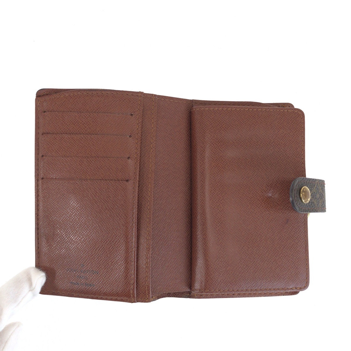 25476
LOUIS VUITTON ルイヴィトン モノグラム ポルトモネ・ビエ・ヴィエノワ ブラウン ゴールド金具 PVC M61663 折り財布 コンパクトウォレット レディース AB12