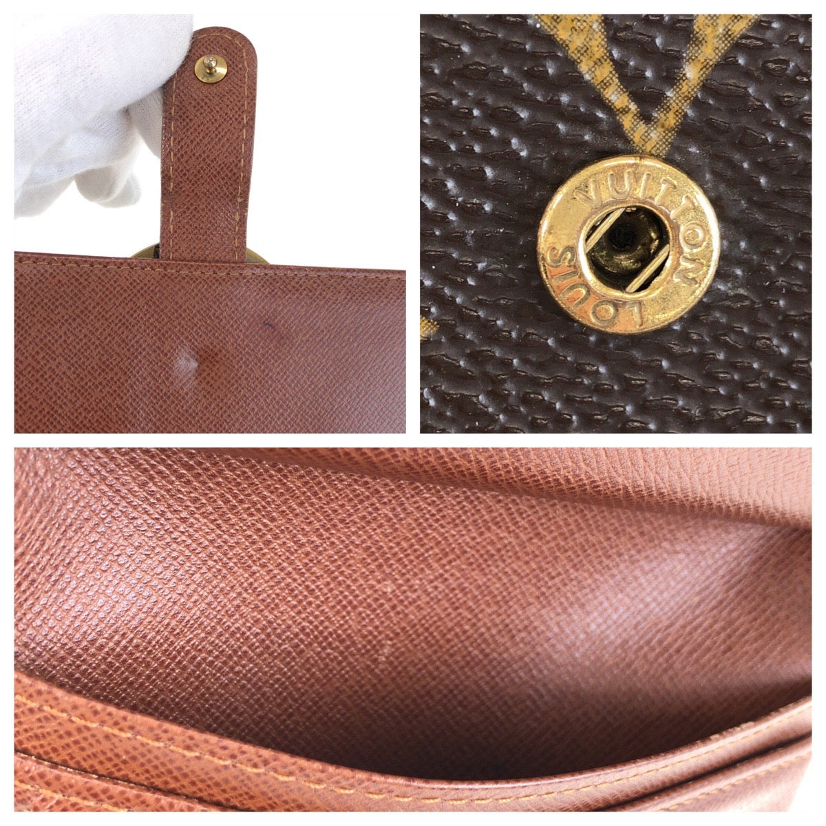 25476
LOUIS VUITTON ルイヴィトン モノグラム ポルトモネ・ビエ・ヴィエノワ ブラウン ゴールド金具 PVC M61663 折り財布 コンパクトウォレット レディース AB12