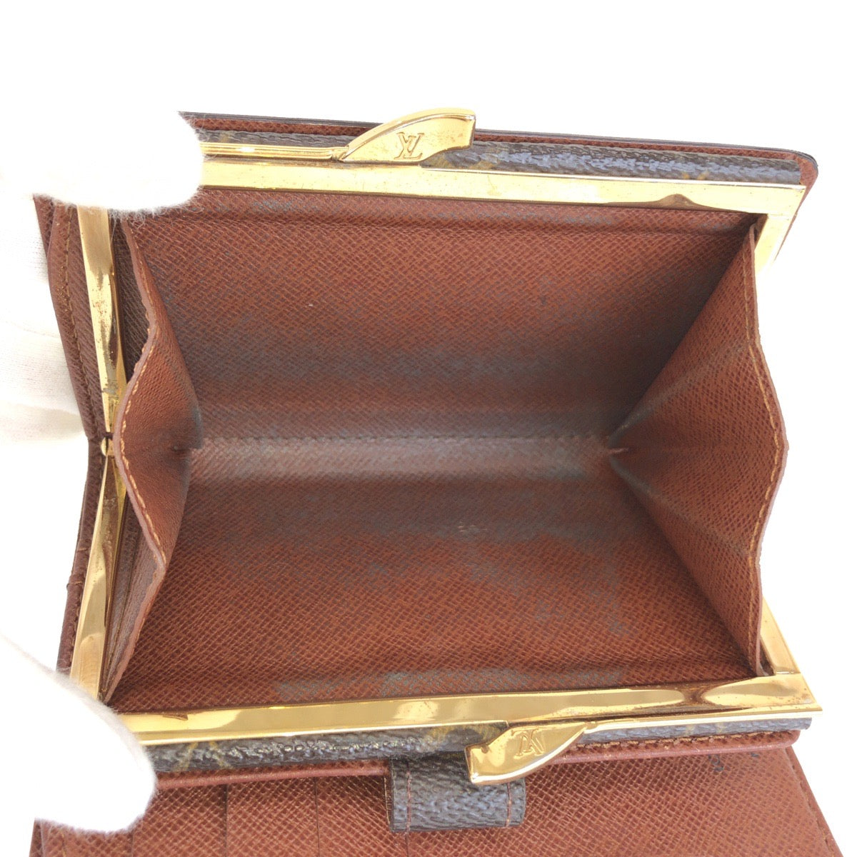 25476
LOUIS VUITTON ルイヴィトン モノグラム ポルトモネ・ビエ・ヴィエノワ ブラウン ゴールド金具 PVC M61663 折り財布 コンパクトウォレット レディース AB12