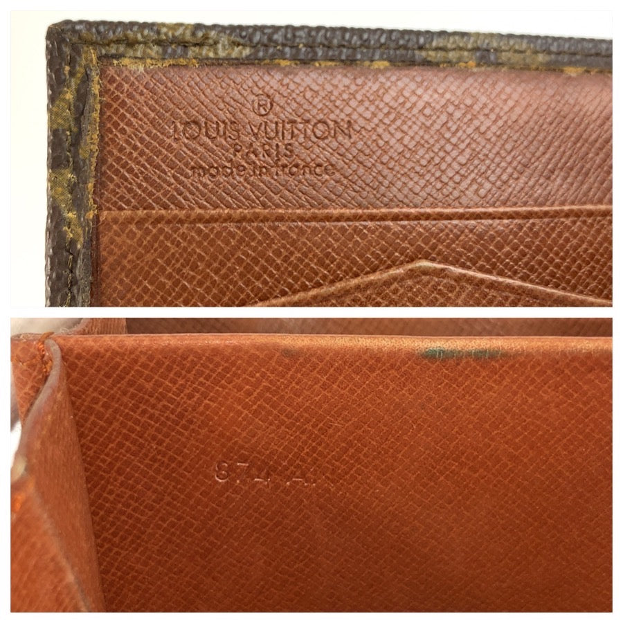 25477
LOUIS VUITTON ルイヴィトン ヴィンテージ モノグラム ポルトモネ ビエ カルトクレディ ブラウン PVC M61660 折り財布 コンパクトウォレット メンズ AB7