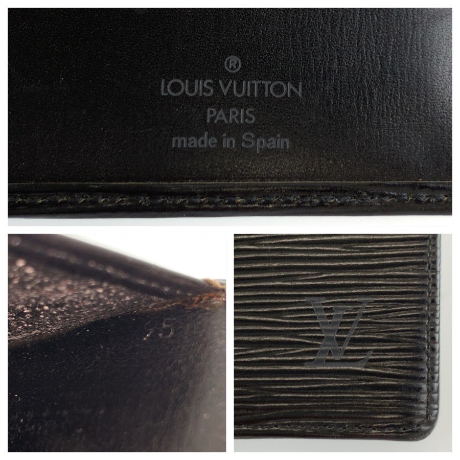 25478
LOUIS VUITTON ルイヴィトン エピ ポルトカルト クレディ ブラック 黒 レザー M63212 長財布 札入れ メンズ B7