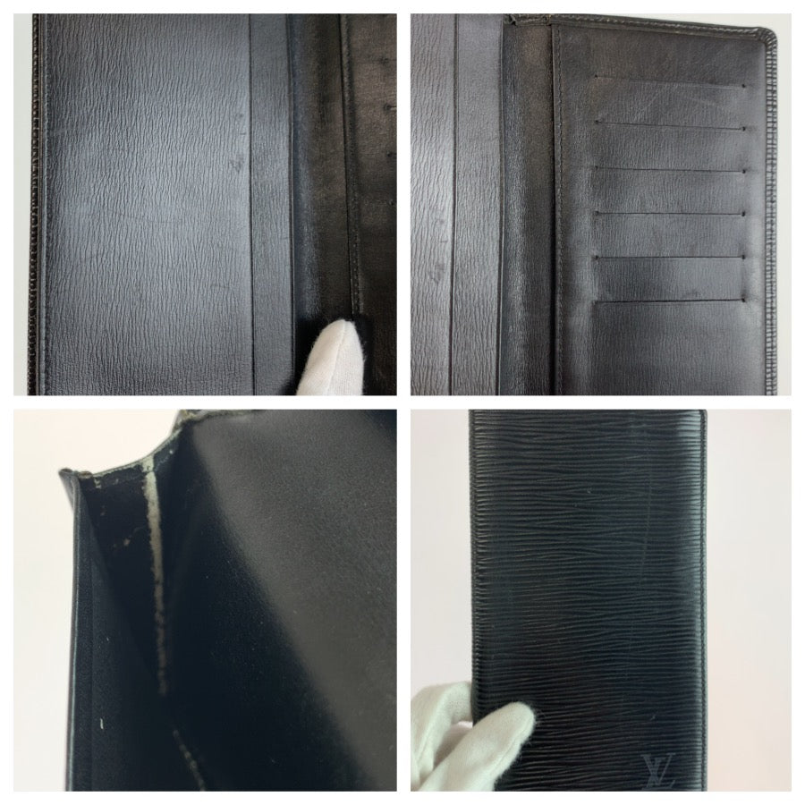 25478
LOUIS VUITTON ルイヴィトン エピ ポルトカルト クレディ ブラック 黒 レザー M63212 長財布 札入れ メンズ B7