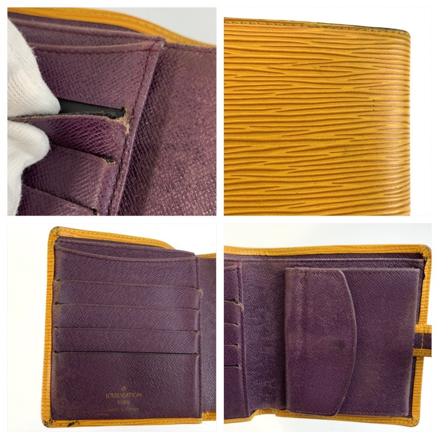 25479
LOUIS VUITTON ルイヴィトン エピ ポルト ビエ コンパクト イエロー レザー M63559 折り財布 コンパクトウォレット メンズ B4