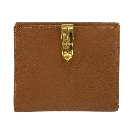 25483
GUCCI グッチ シルヴィ ブラウン ゴールド金具 レザー 035 181 1665 折り財布 コンパクトウォレット レディース B3