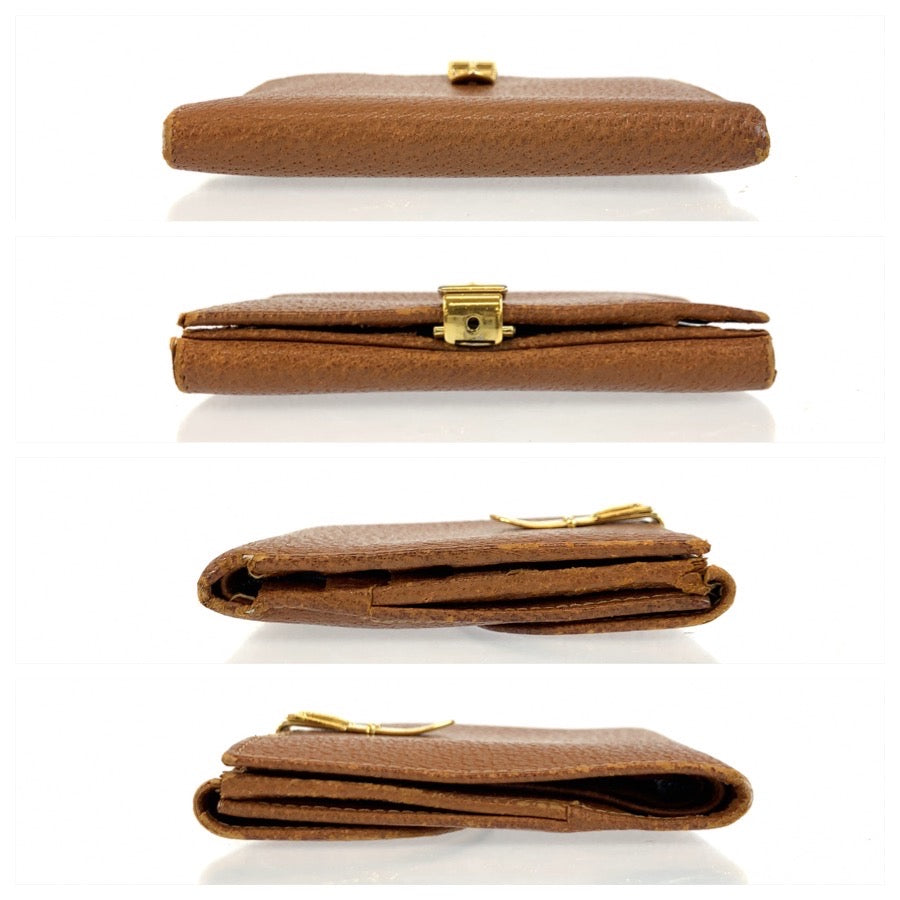 25483
GUCCI グッチ シルヴィ ブラウン ゴールド金具 レザー 035 181 1665 折り財布 コンパクトウォレット レディース B3