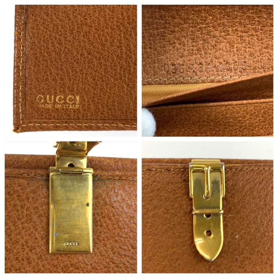 25483
GUCCI グッチ シルヴィ ブラウン ゴールド金具 レザー 035 181 1665 折り財布 コンパクトウォレット レディース B3