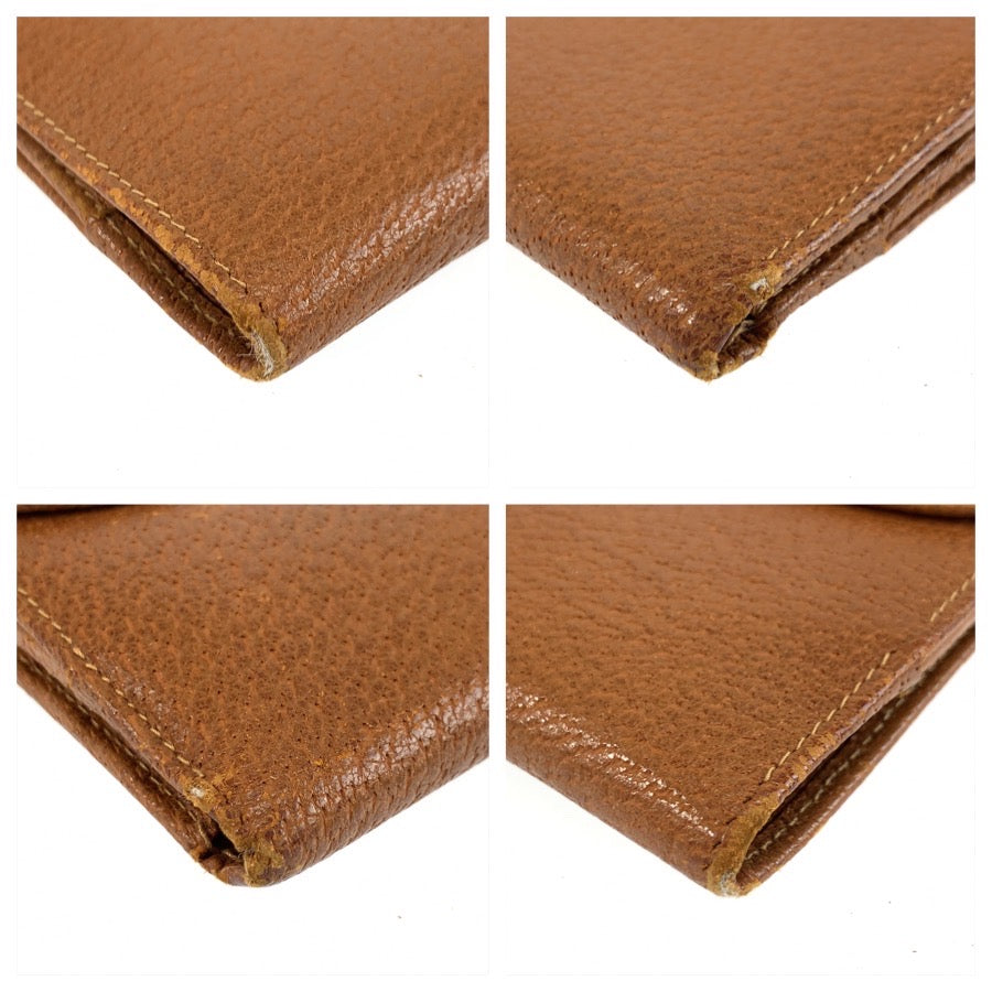 25483
GUCCI グッチ シルヴィ ブラウン ゴールド金具 レザー 035 181 1665 折り財布 コンパクトウォレット レディース B3