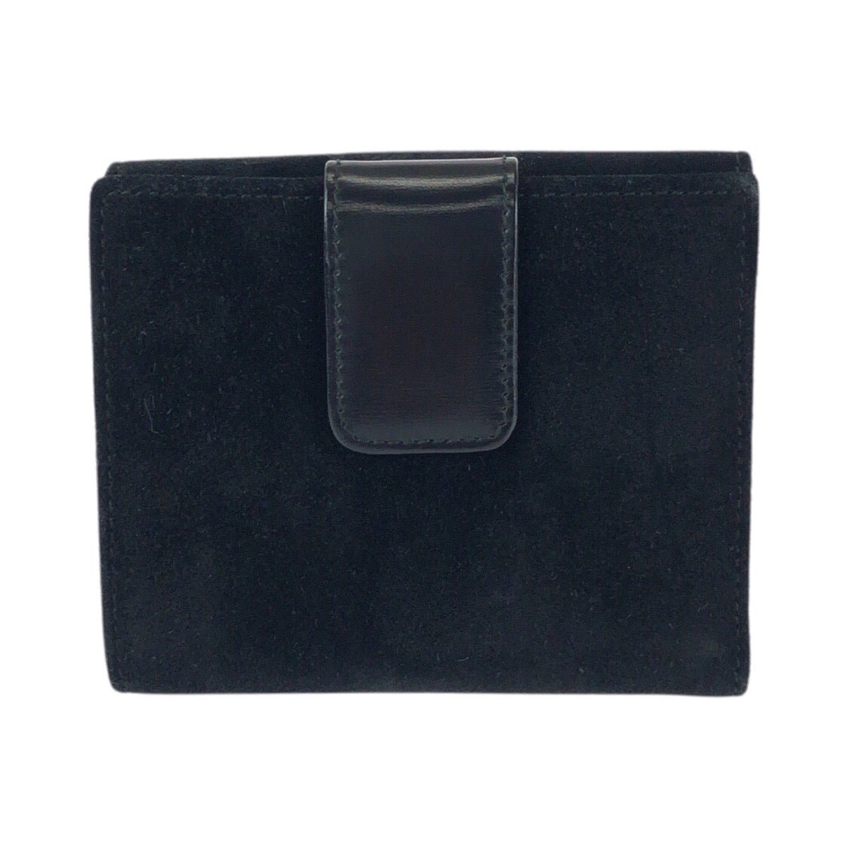 25484
GUCCI グッチ ヴィンテージ オールドグッチ インターロッキングG ブラック 黒 シルバー金具 スウェード 035 1408 1924 折り財布 コンパクトウォレット レディース ABP14