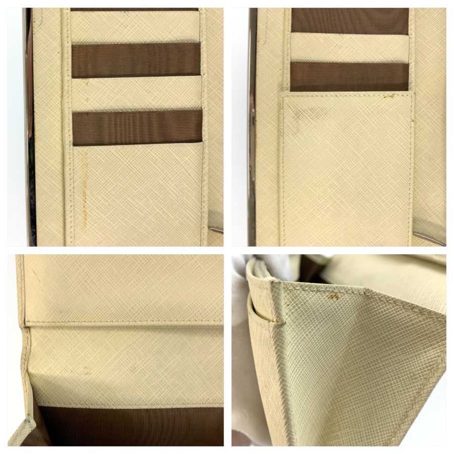 25486
Salvatore Ferragamo サルヴァトーレフェラガモ ガンチーニ アイボリー シルバー金具 レザー IK-22 4633 長財布 ロングウォレット レディース AB4