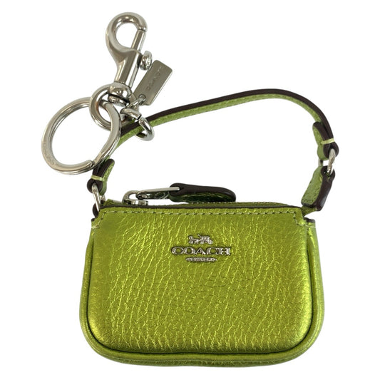 25487
COACH コーチ ミニ ノリータ グリーン メタリックグリーン レザー CP360 バッグチャーム キーホルダー レディース A9