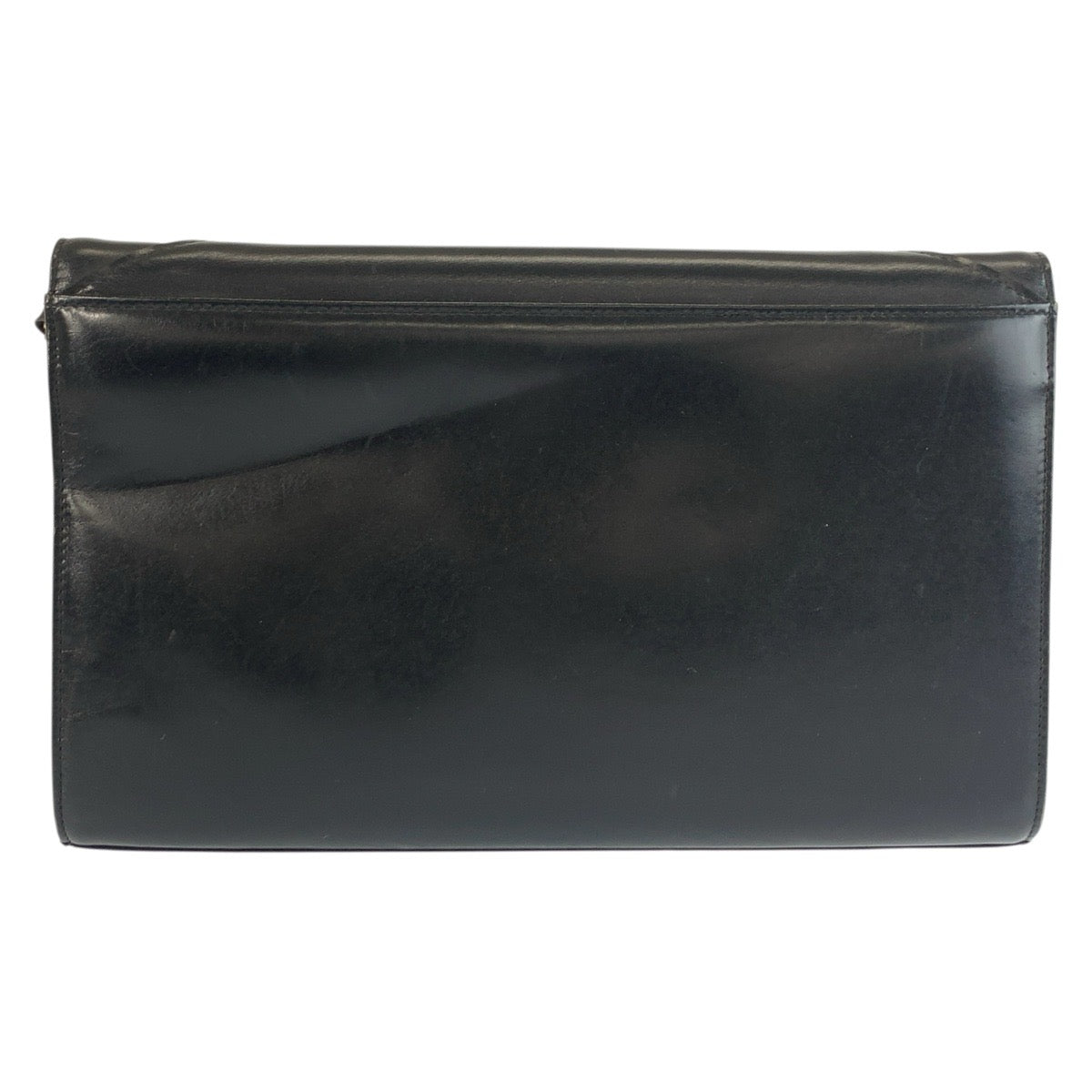 25492
GIVENCHY ジバンシィ ヴィンテージ ブラック 黒 ゴールド金具 レザー ショルダーバッグ ポシェット レディース B9