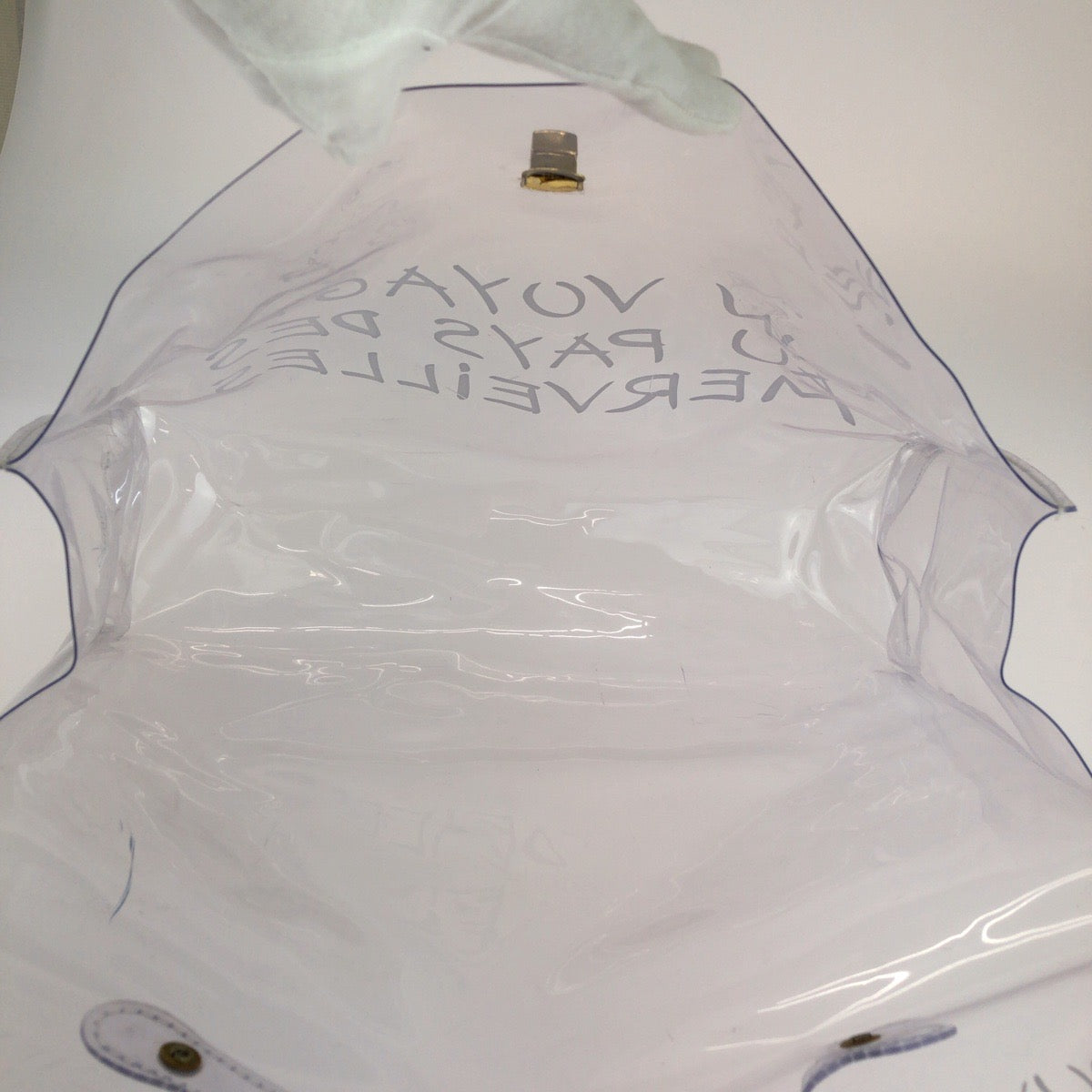 25503
HERMES エルメス ビニールケリー クリア ゴールド金具 ビニール ハンドバッグ レディース ABP37