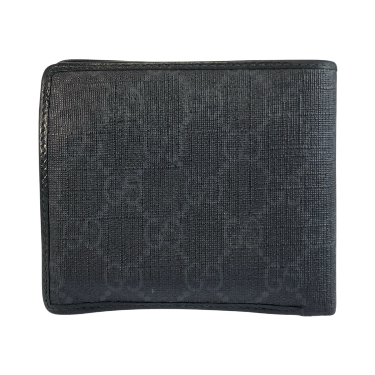 25504
GUCCI グッチ インターロッキング ブラック 黒 GGスプリームキャンバス 673000 折り財布 コンパクトウォレット メンズ AB9