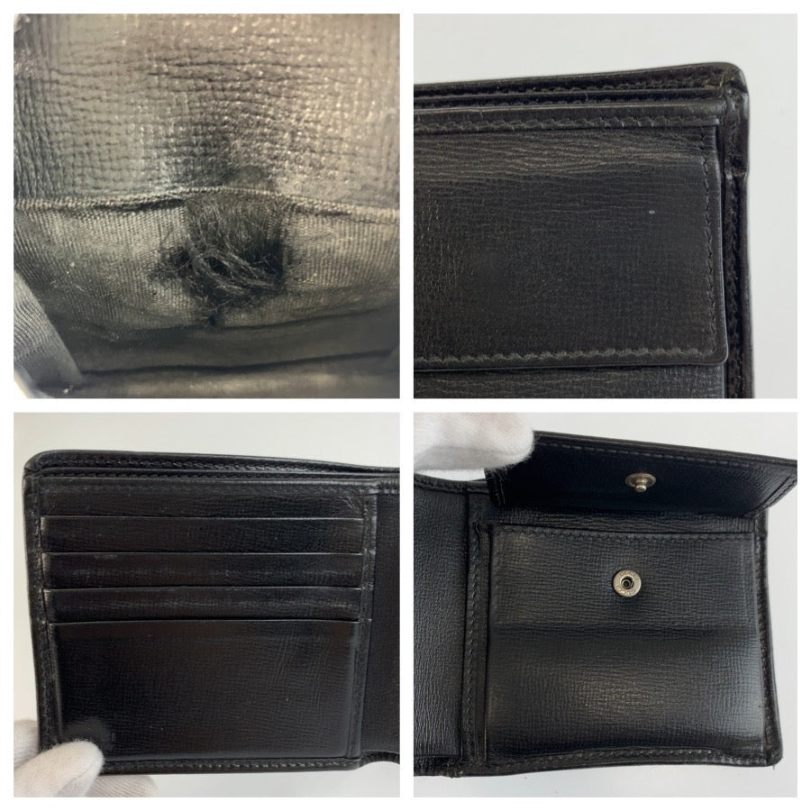 25504
GUCCI グッチ インターロッキング ブラック 黒 GGスプリームキャンバス 673000 折り財布 コンパクトウォレット メンズ AB9