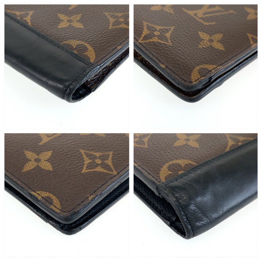 25505
LOUIS VUITTON ルイヴィトン モノグラム マカサー ポルトフォイユ ブラザ ブラウン ブラック PVC M69410 長財布 ロングウォレット メンズ AB16