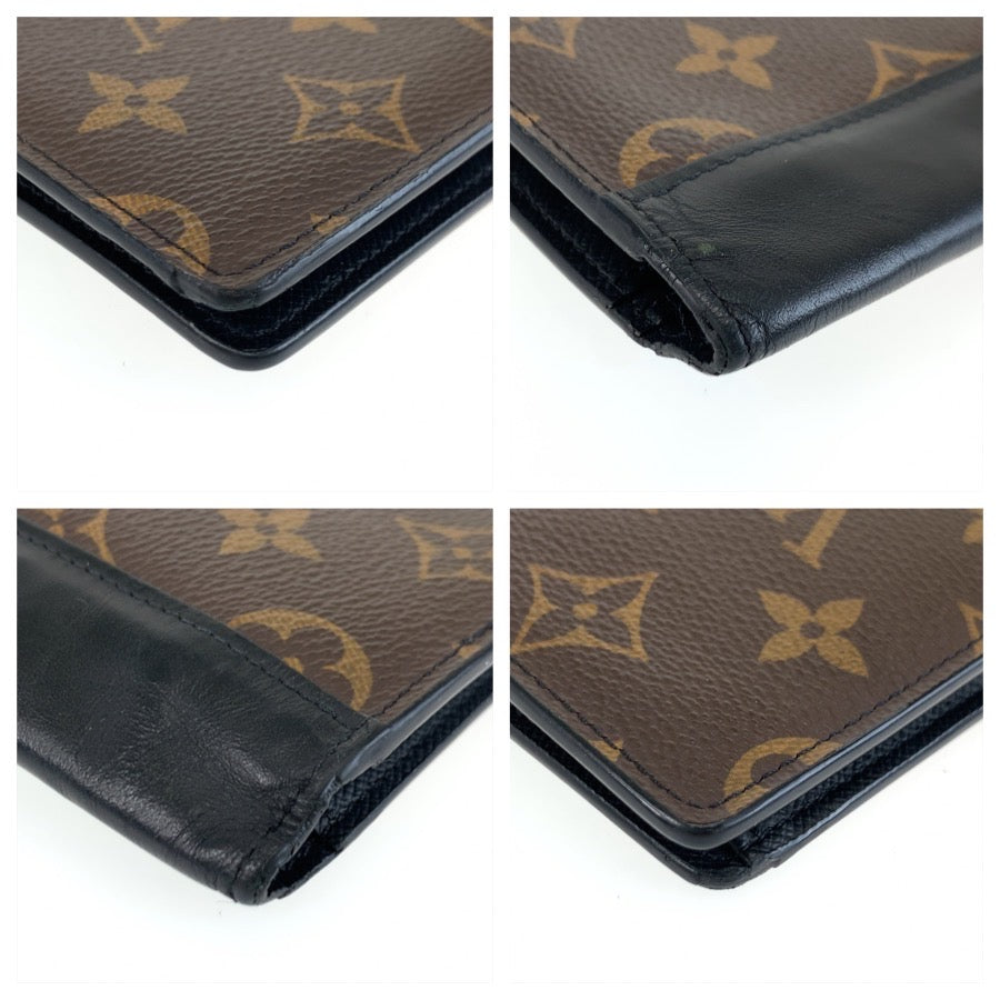 25505
LOUIS VUITTON ルイヴィトン モノグラム マカサー ポルトフォイユ ブラザ ブラウン ブラック PVC M69410 長財布 ロングウォレット メンズ AB16