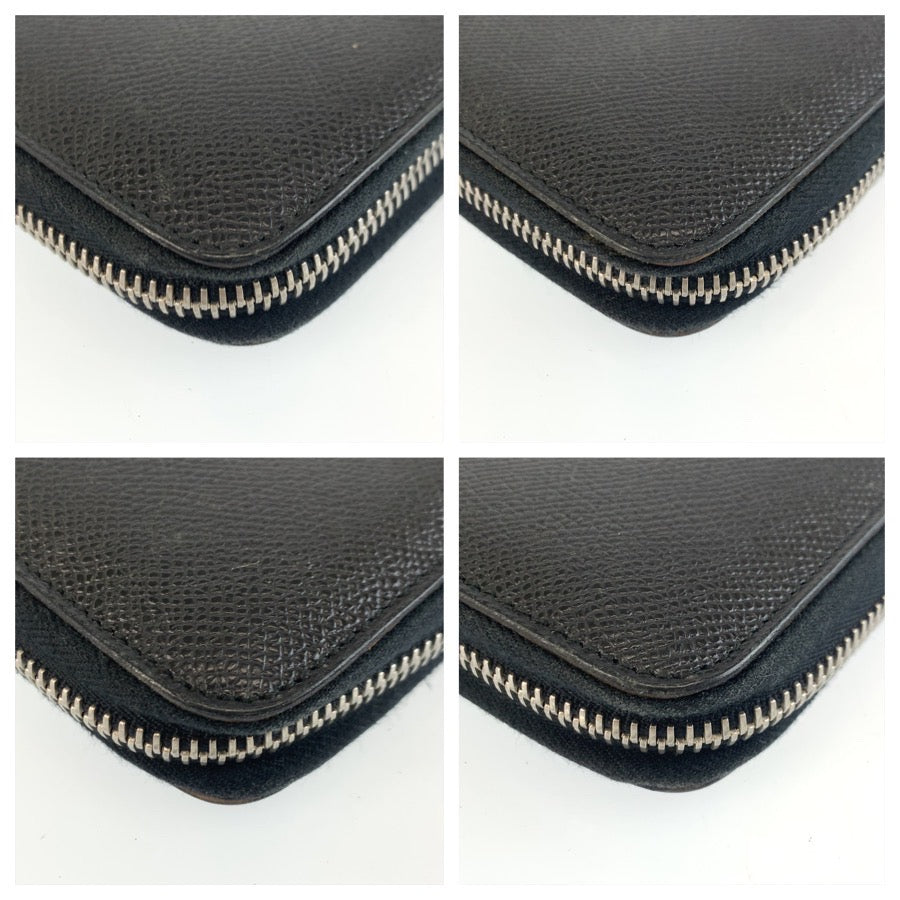 25506
BVLGARI ブルガリ ブラック 黒 シルバー金具 レザー 長財布 ロングウォレット メンズ AB16