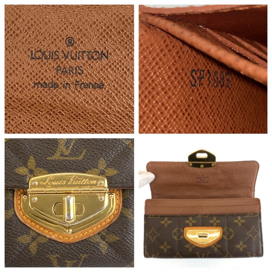 25508
LOUIS VUITTON ルイヴィトン モノグラムエトワール ポルトフォイユ サラ ブラウン ゴールド金具 PVC M66556 長財布 ロングウォレット レディース AB21