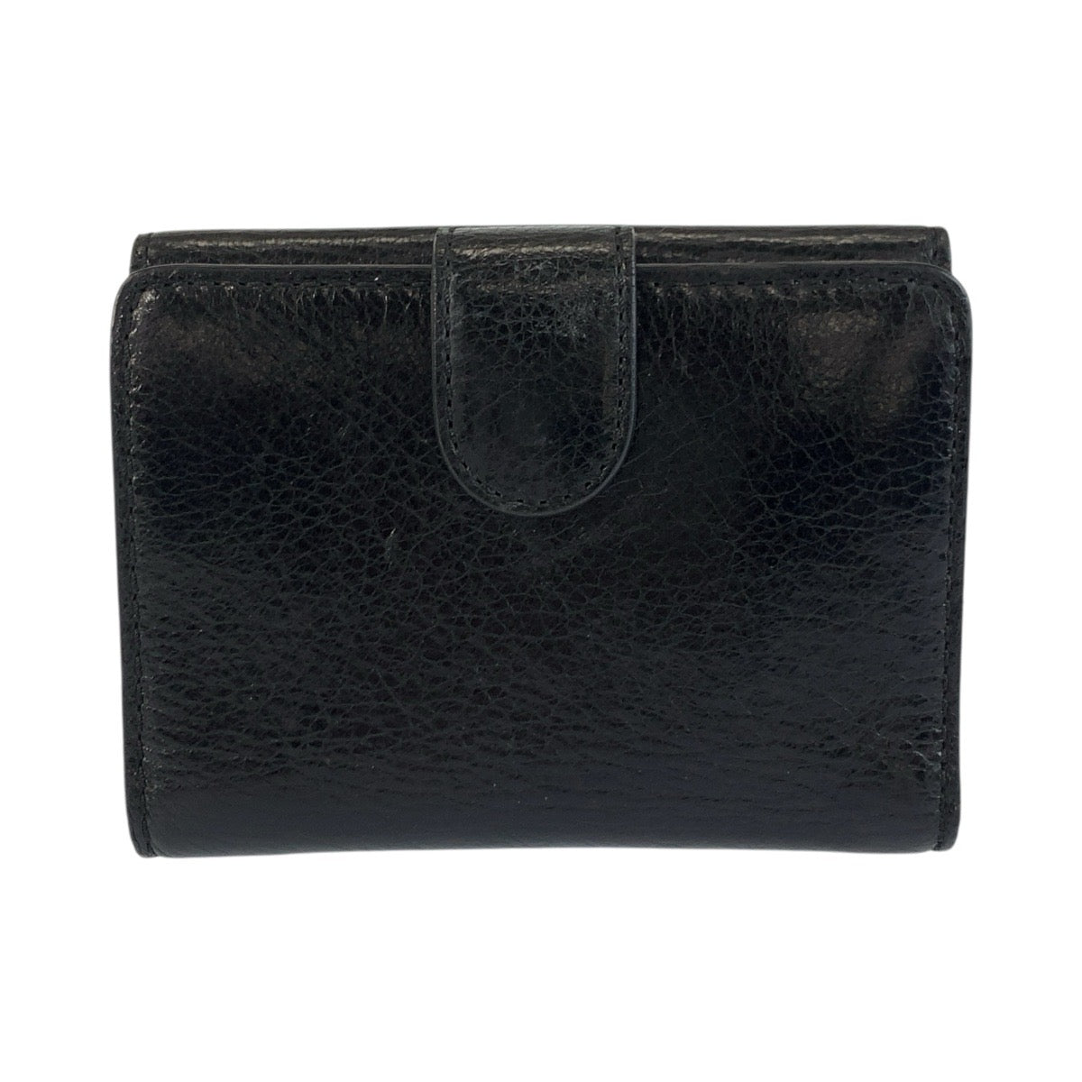 25510
CELINE セリーヌ ブラック 黒 シルバー金具 レザー 折財布 コンパクトウォレット レディース ABP16