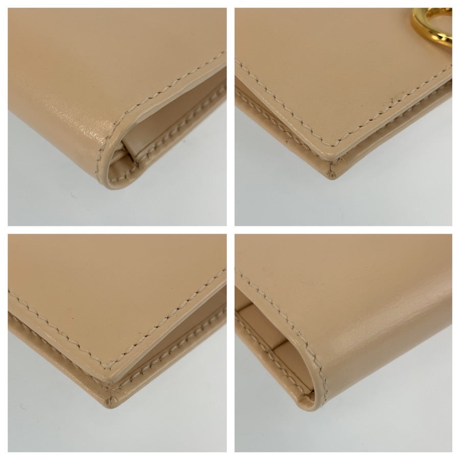25511
GUCCI グッチ Gロゴ ベージュ ゴールド金具 レザー 035 2149 1848 折り財布 コンパクトウォレット レディース A21