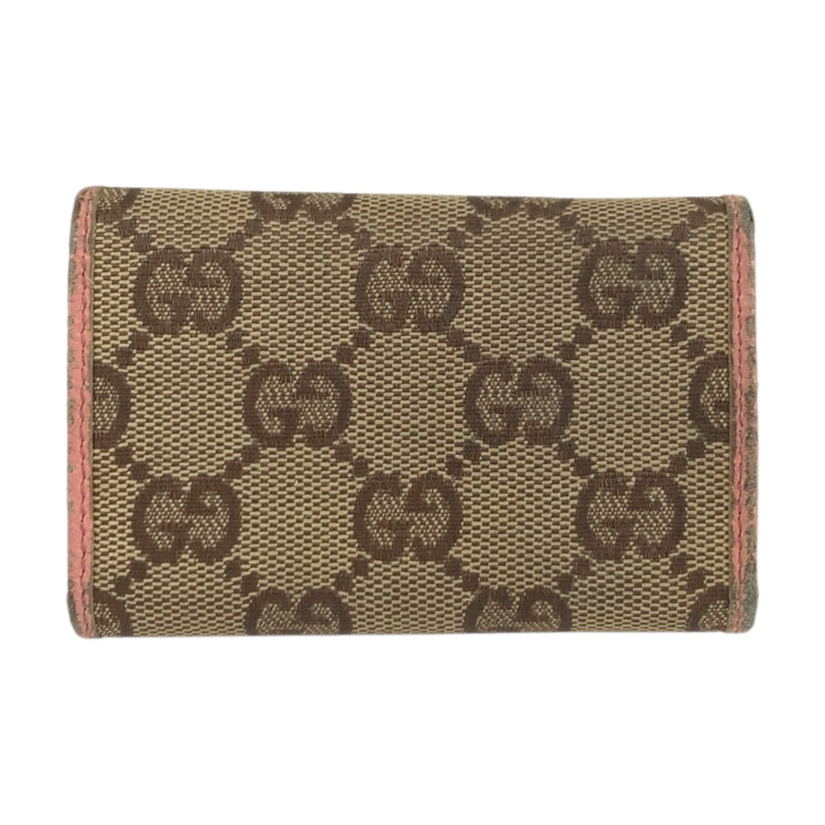 25512
GUCCI グッチ ピンク ベージュ GGキャンバス / レザー 138093 キーケース 6連 レディース B2