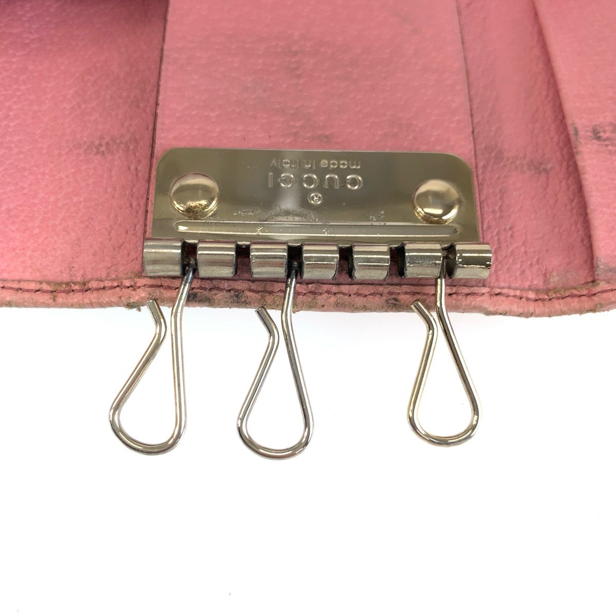 25512
GUCCI グッチ ピンク ベージュ GGキャンバス / レザー 138093 キーケース 6連 レディース B2