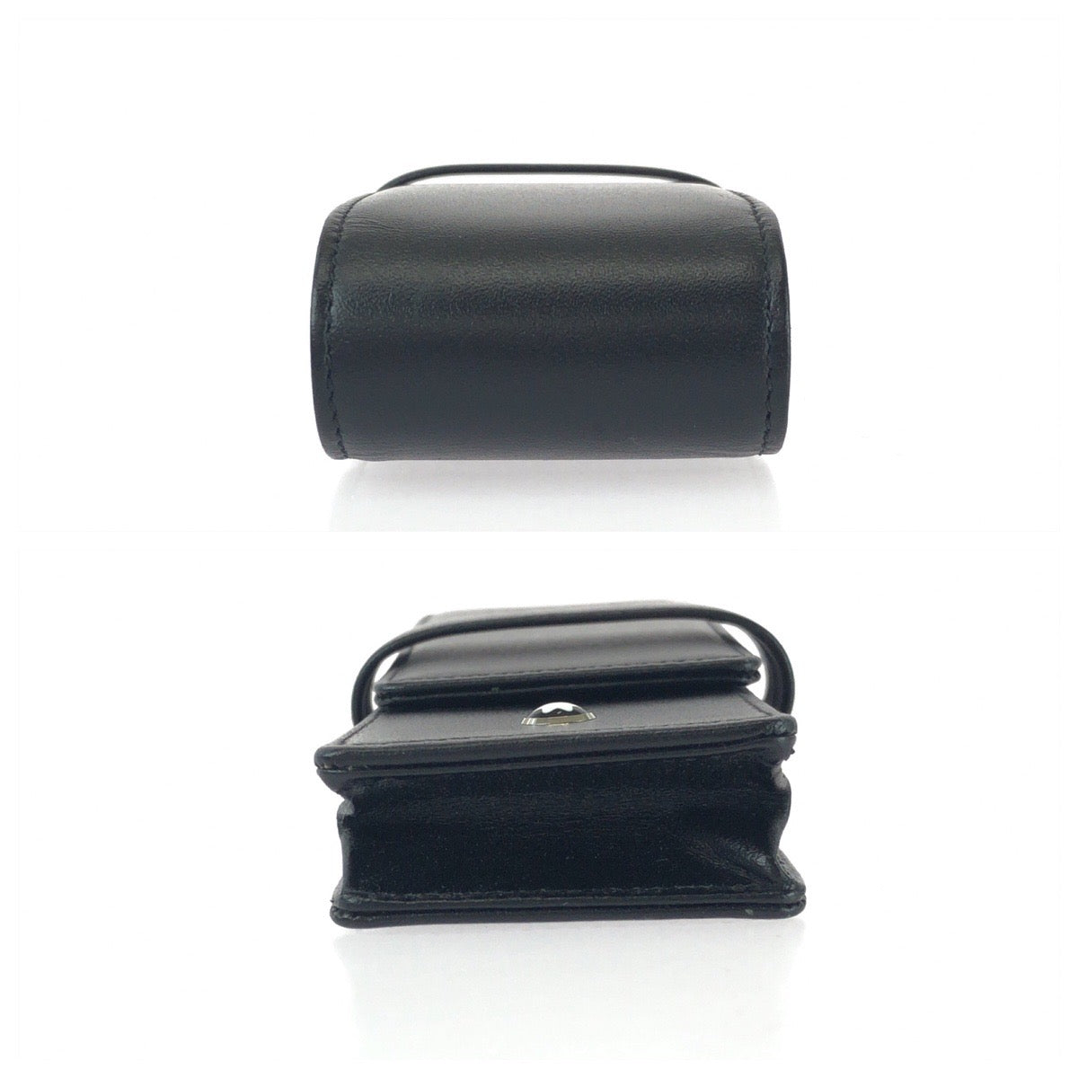 25513
MONTBLANC モンブラン マイスターシュテュック 2本差しペンポーチ ブラック 黒 シルバー金具 レザー ペンケース 男女兼用 メンズ A12