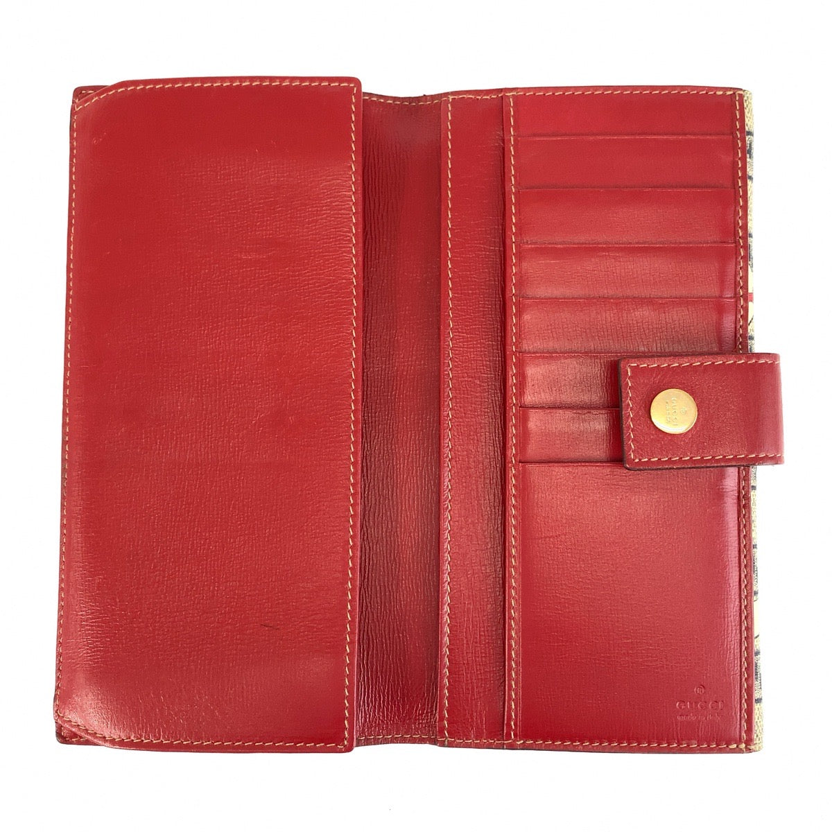 25514
GUCCI グッチ ブーツ柄 グレー レッド ゴールド金具 GGスプリームキャンバス / レザー 115046 長財布 ロングウォレット レディース ABP14
