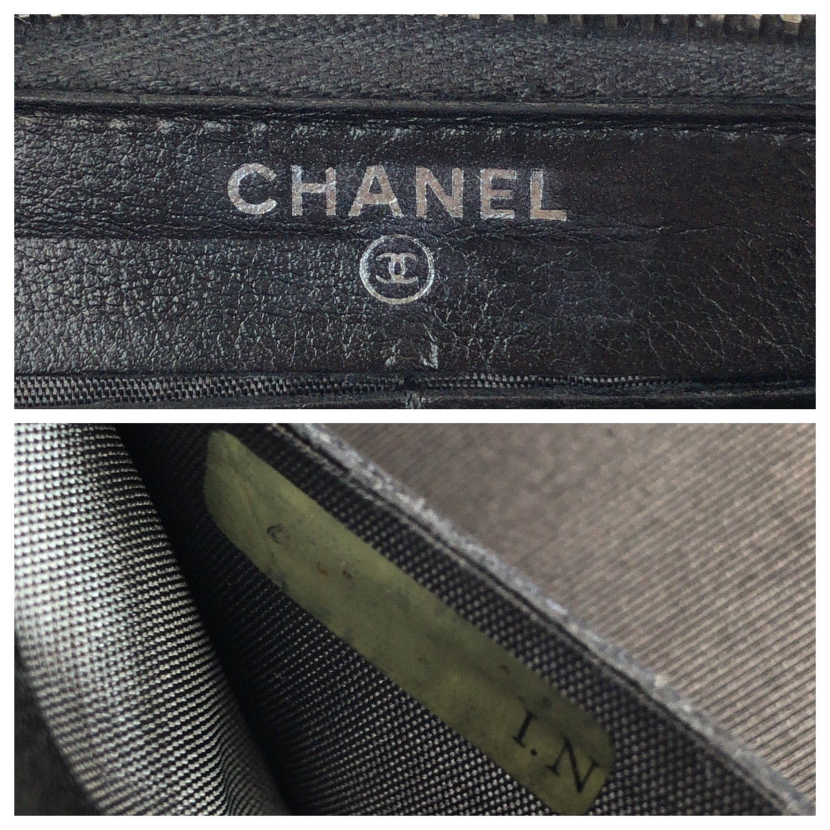 25515
CHANEL シャネル ココマーク ブラック 黒 シルバー金具 キャビアスキン 長財布 ラウンドファスナー レディース AB14