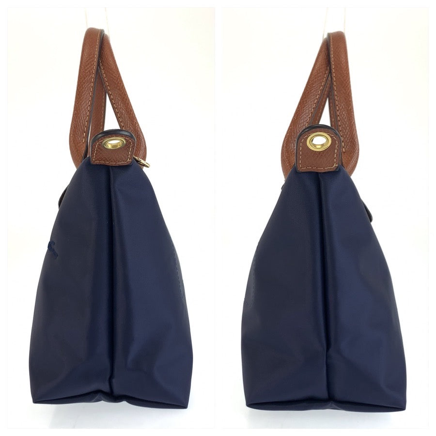 25517
Longchamp ロンシャン ル プリアージュ ネイビー ブラウン ゴールド金具 ナイロン / レザー トートバッグ ショルダーバッグ 2way レディース A21