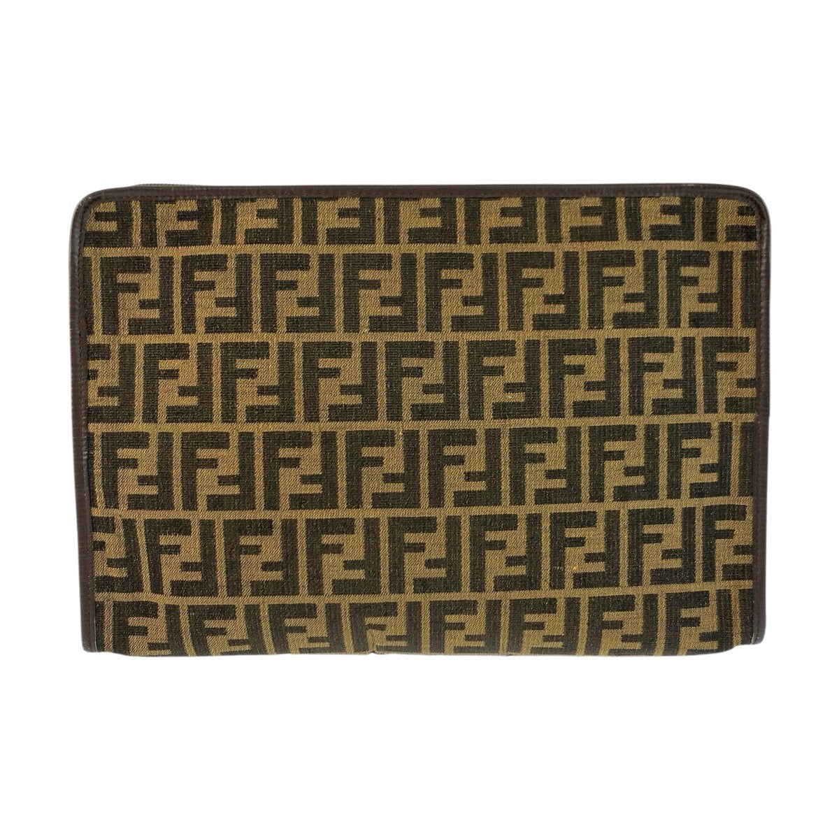 25518
FENDI フェンディ ヴィンテージ ズッカ ブラウン キャンバス クラッチバッグ 男女兼用 メンズ AB21