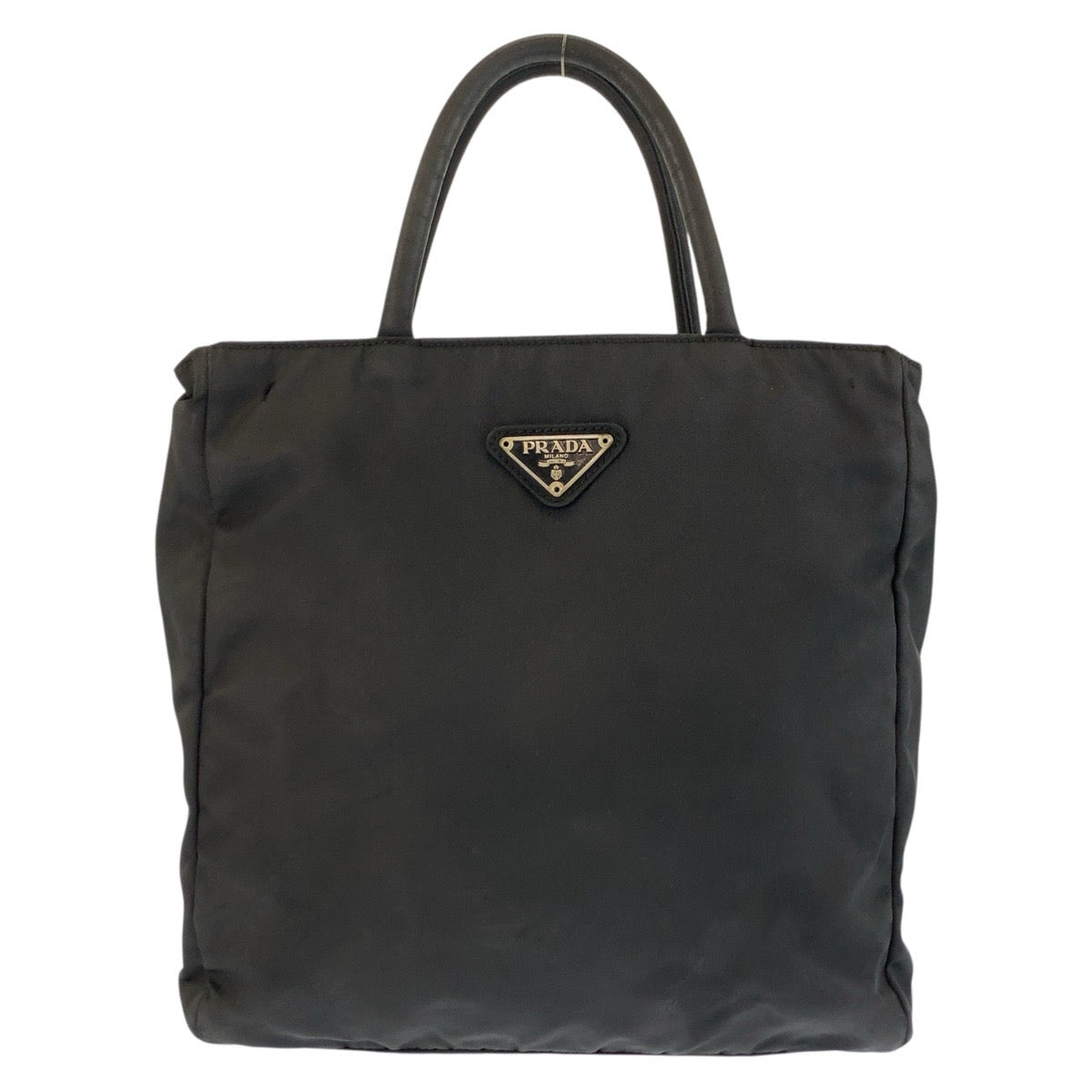 25523
PRADA プラダ テスート 三角ロゴプレート ブラック 黒 シルバー金具 ナイロン トートバッグ ハンドバッグ レディース B14