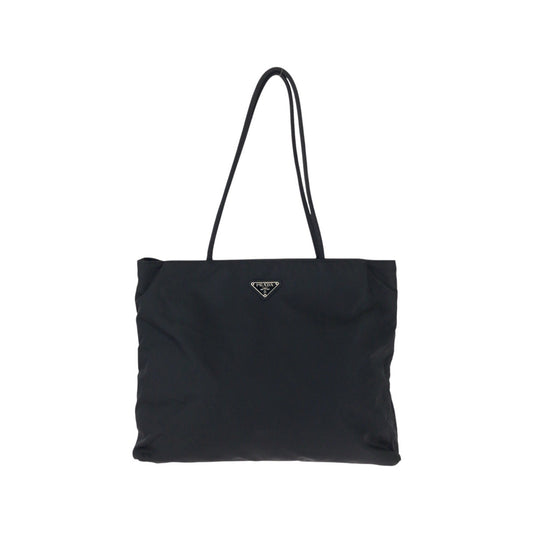 25525
PRADA プラダ テスート 三角ロゴプレート ブラック 黒 シルバー金具 ナイロン トートバッグ ショルダーバッグ レディース AB28