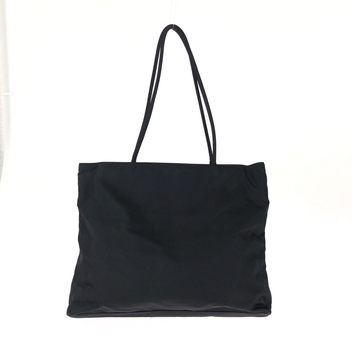 25525
PRADA プラダ テスート 三角ロゴプレート ブラック 黒 シルバー金具 ナイロン トートバッグ ショルダーバッグ レディース AB28