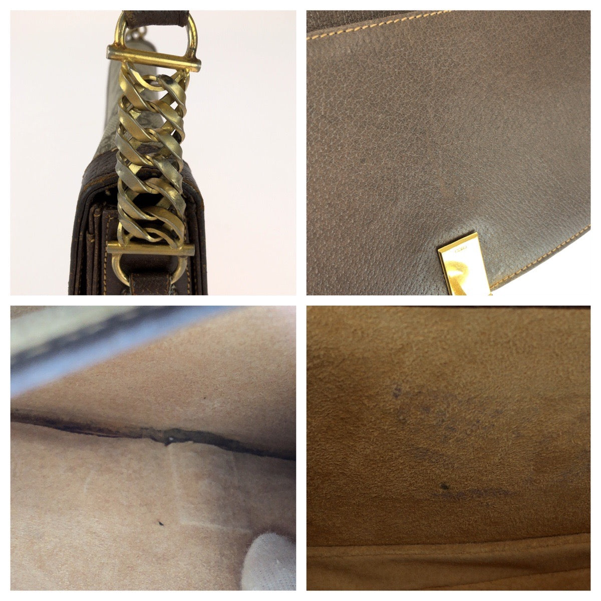 25531
GUCCI グッチ ヴィンテージ オールドグッチ ホースビット ベージュ ブラウン ゴールド金具 GGスプリームキャンバス ショルダーバッグ ポシェット レディース B21