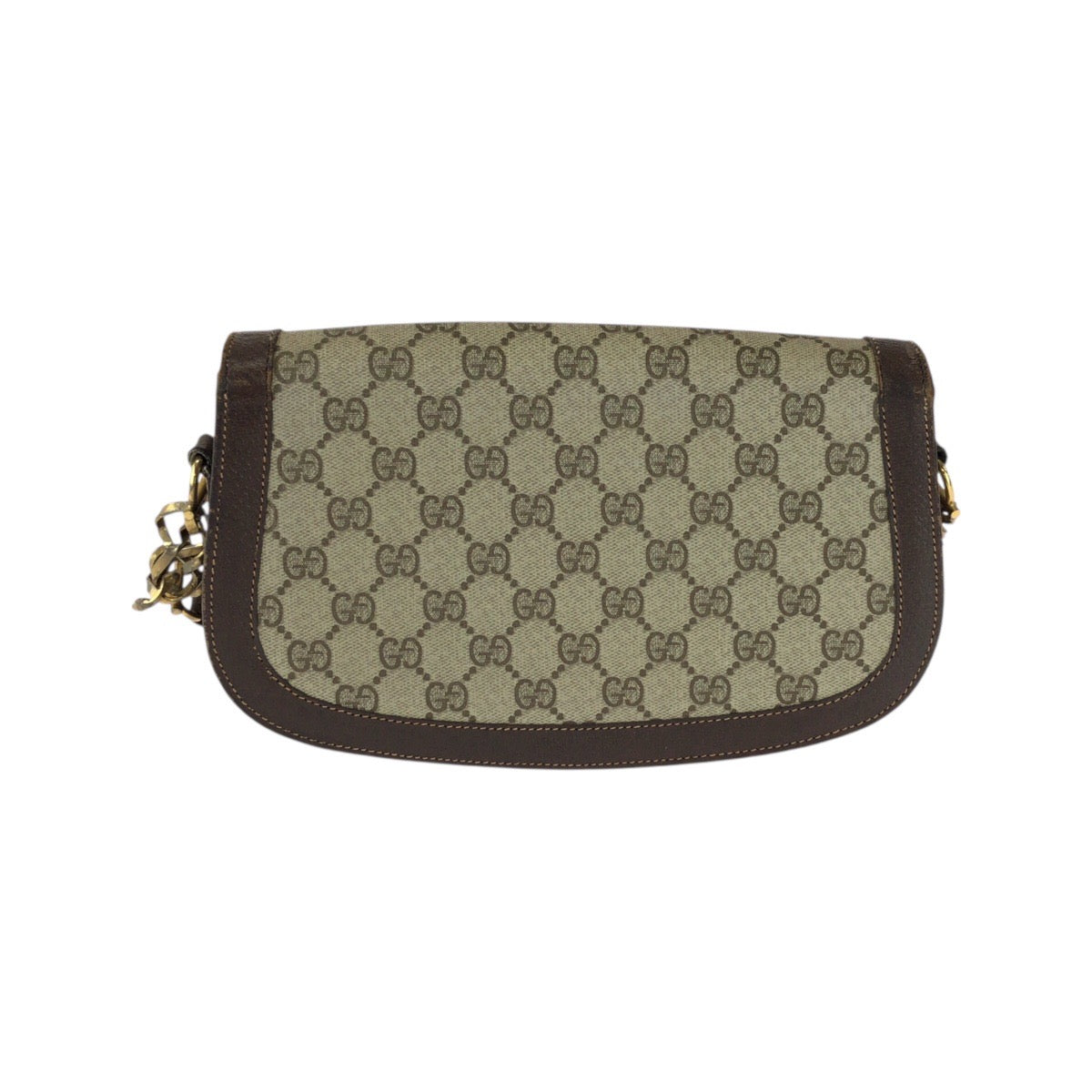 25531
GUCCI グッチ ヴィンテージ オールドグッチ ホースビット ベージュ ブラウン ゴールド金具 GGスプリームキャンバス ショルダーバッグ ポシェット レディース B21