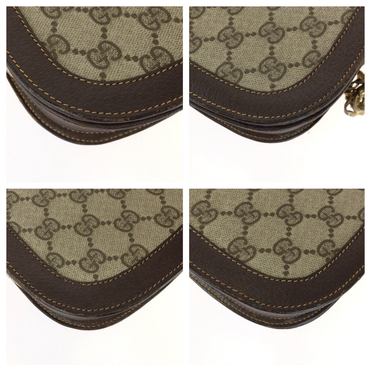 25531
GUCCI グッチ ヴィンテージ オールドグッチ ホースビット ベージュ ブラウン ゴールド金具 GGスプリームキャンバス ショルダーバッグ ポシェット レディース B21