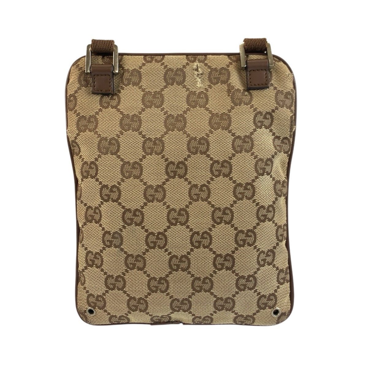 25532
GUCCI グッチ ブラウン ベージュ GGキャンバス / レザー 90479 ショルダーバッグ ポシェット レディース B14