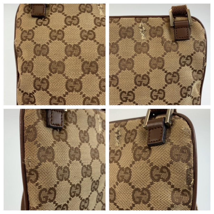 25532
GUCCI グッチ ブラウン ベージュ GGキャンバス / レザー 90479 ショルダーバッグ ポシェット レディース B14